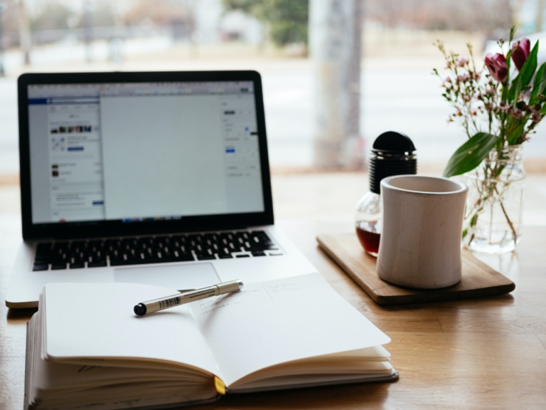 An array of typical working desk items