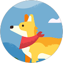 A cartoon of a dog