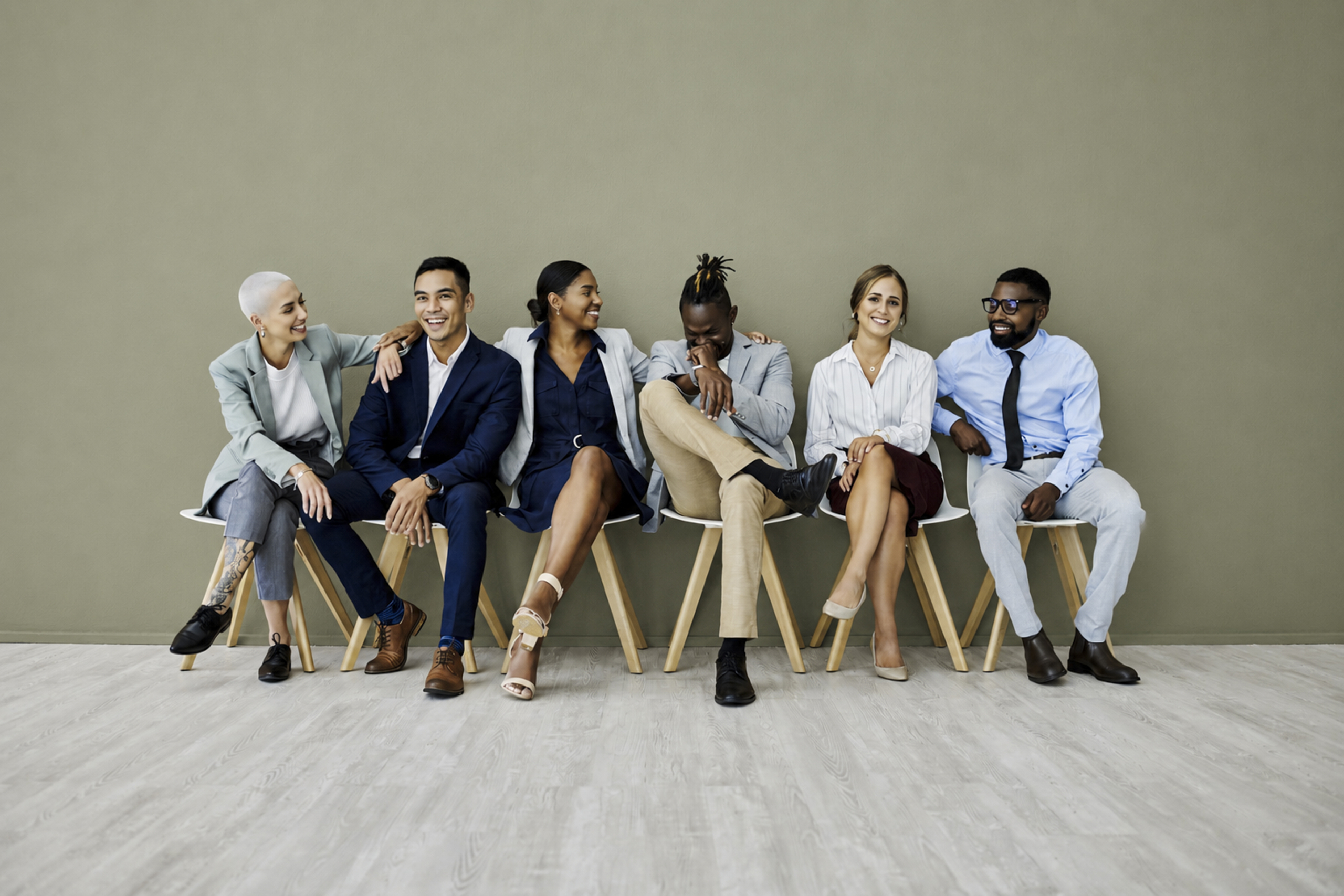A group of friendly looking young professionals