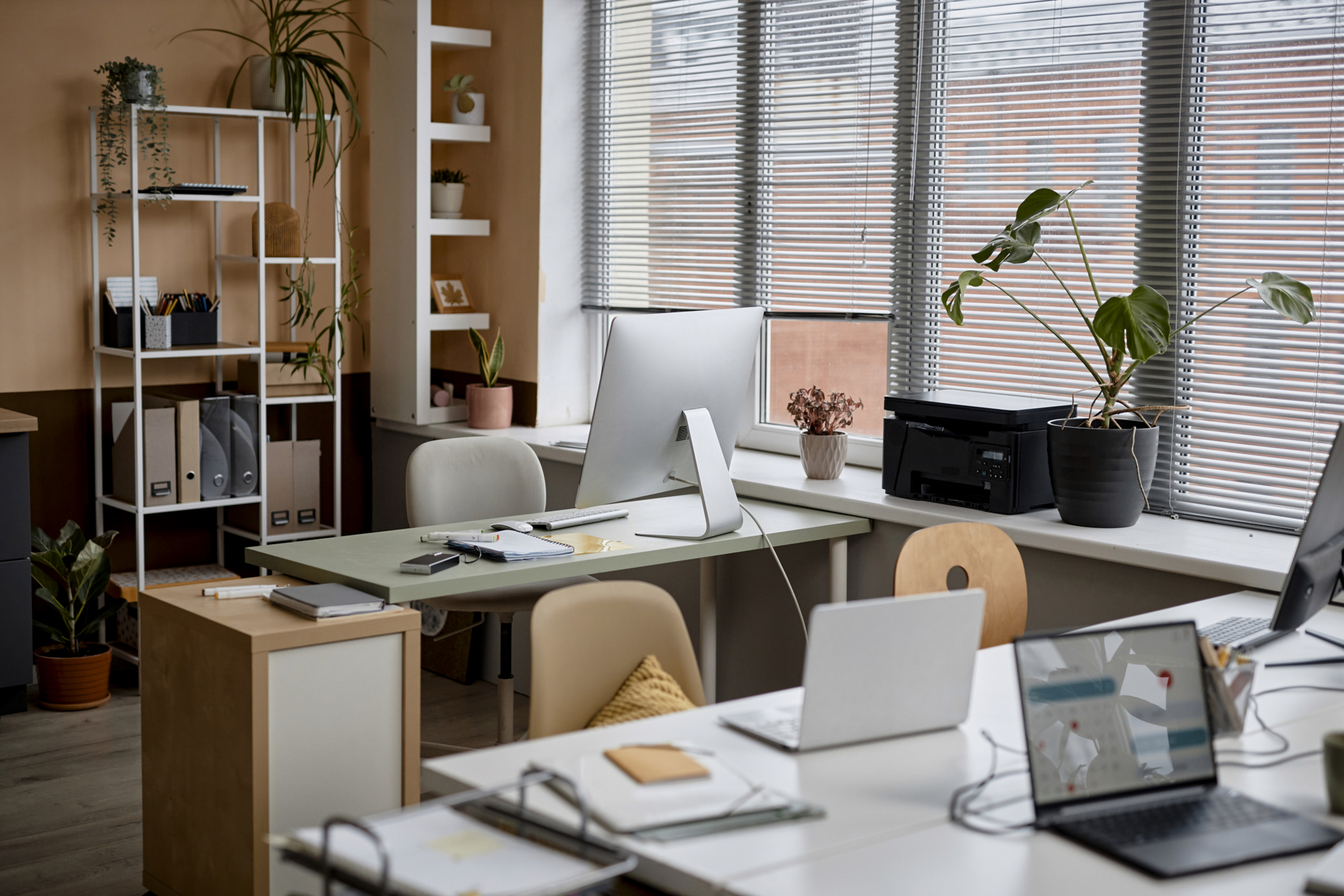 A modern, light office